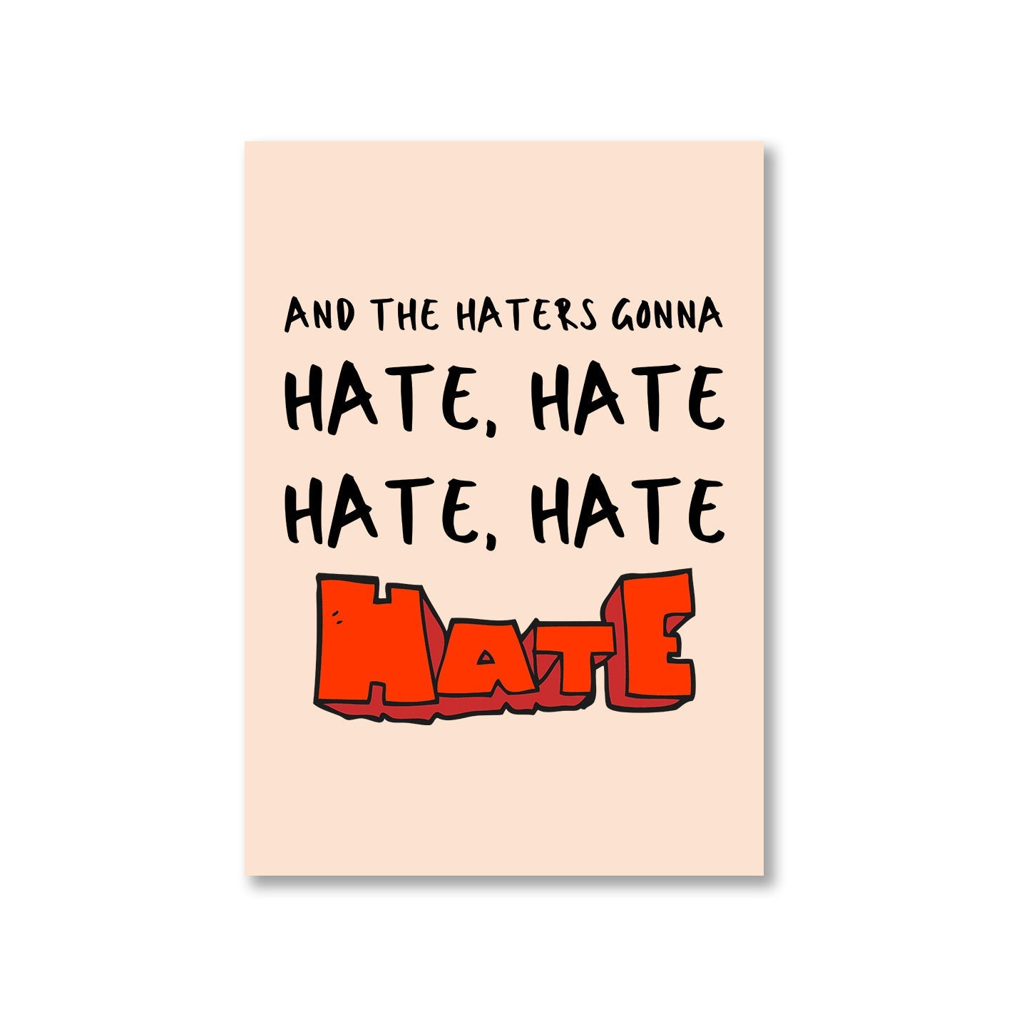 taylor swift haters gonna hate poster wall art buy online india the banyan tee tbt a4