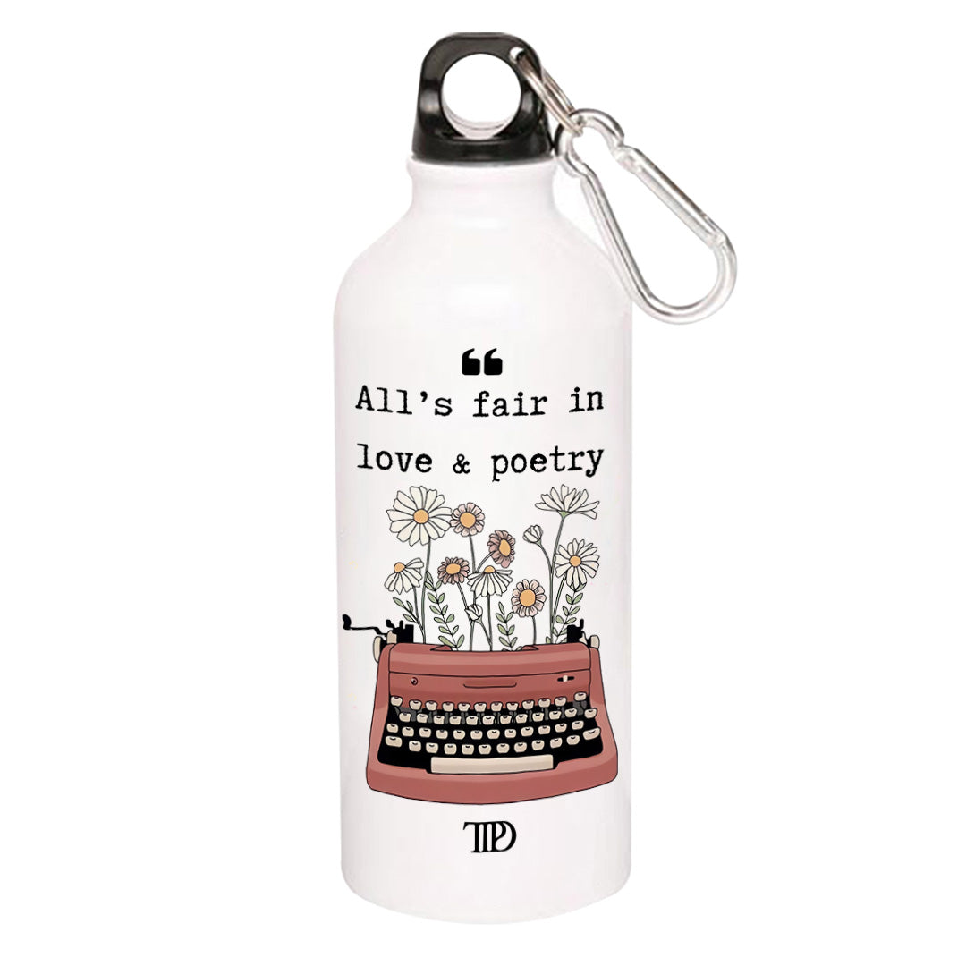 taylor swift love & poetry sipper steel water bottle flask gym shaker music band buy online india the banyan tee tbt men women girls boys unisex