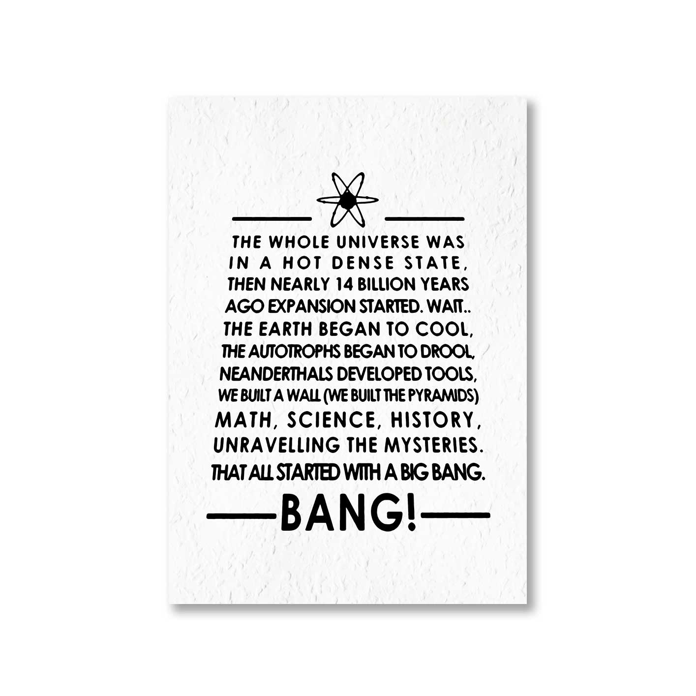 The Big Bang Theory Poster - Title Song The Banyan Tee TBT