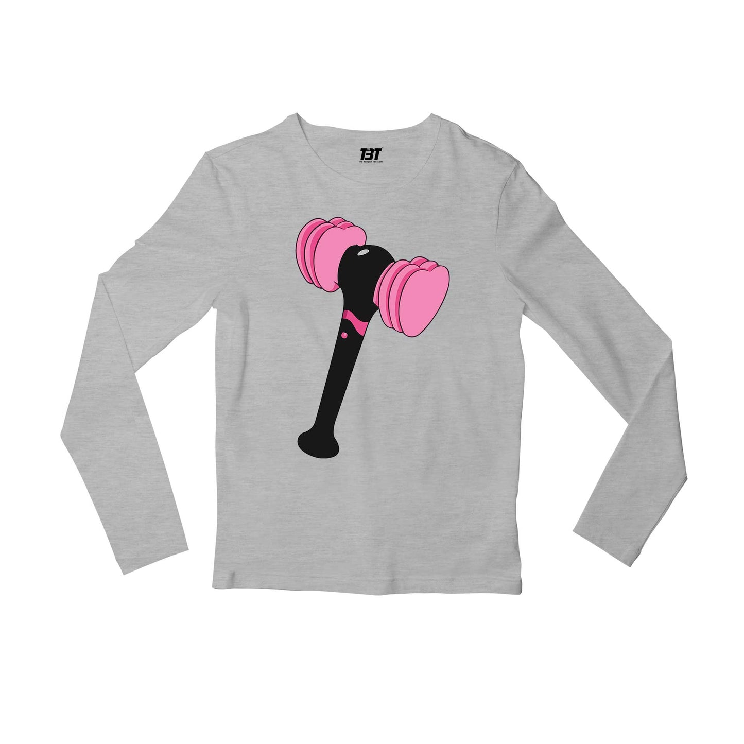 black pink the lightstick full sleeves long sleeves music band buy online india the banyan tee tbt men women girls boys unisex gray song k pop jennie lisa jisoo rose