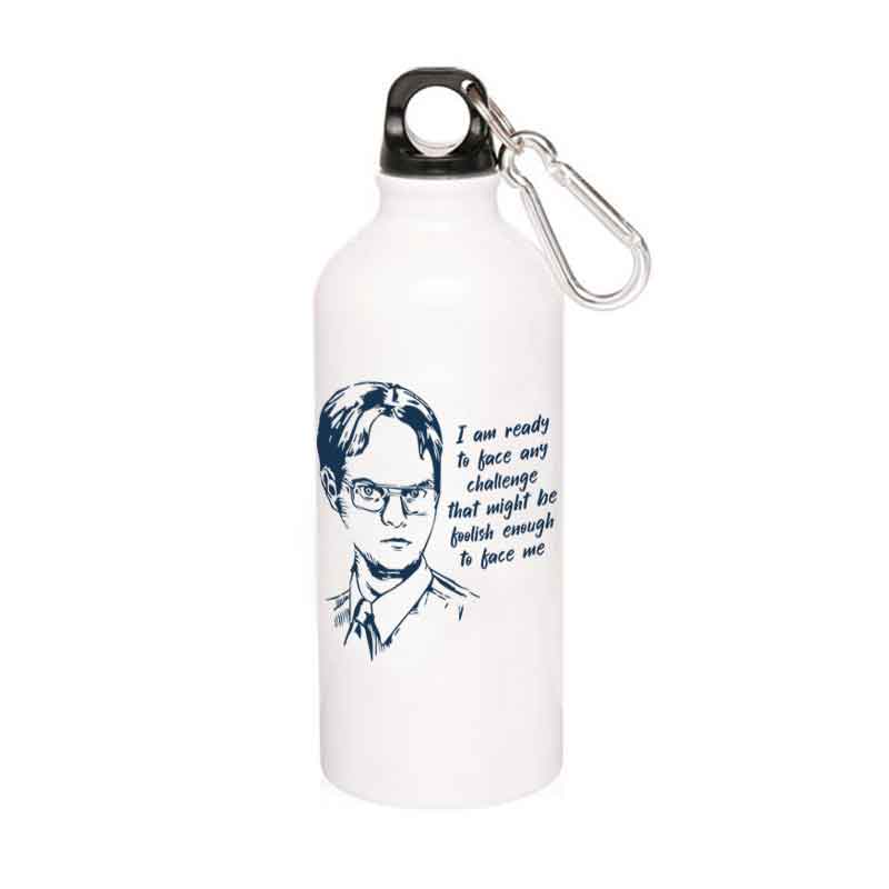 the office dwight sipper steel water bottle flask gym shaker tv & movies buy online india the banyan tee tbt men women girls boys unisex - i am ready to face any challenge