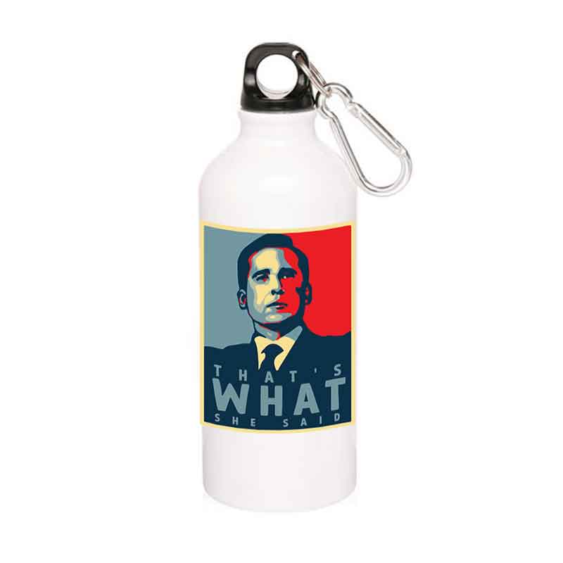 the office that's what she said sipper steel water bottle flask gym shaker tv & movies buy online india the banyan tee tbt men women girls boys unisex - michael scott quote