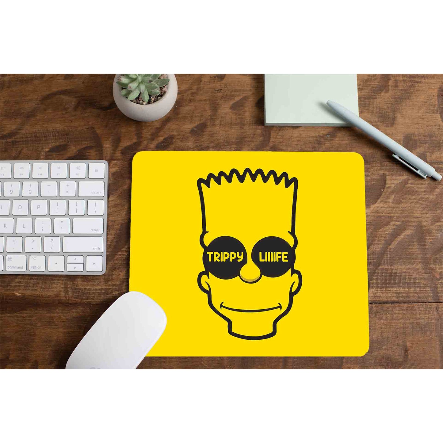 the simpsons trippy life mousepad logitech large anime tv & movies buy online india the banyan tee tbt men women girls boys unisex - bart simpson
