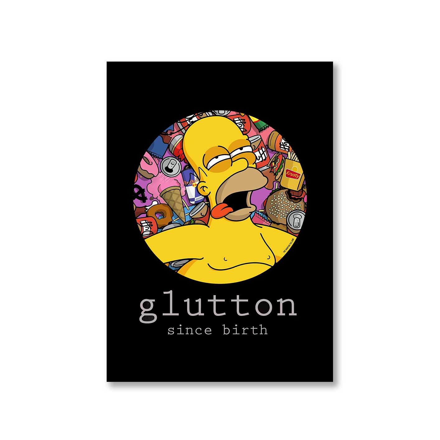 The Simpsons Poster - Glutton The Banyan Tee TBT