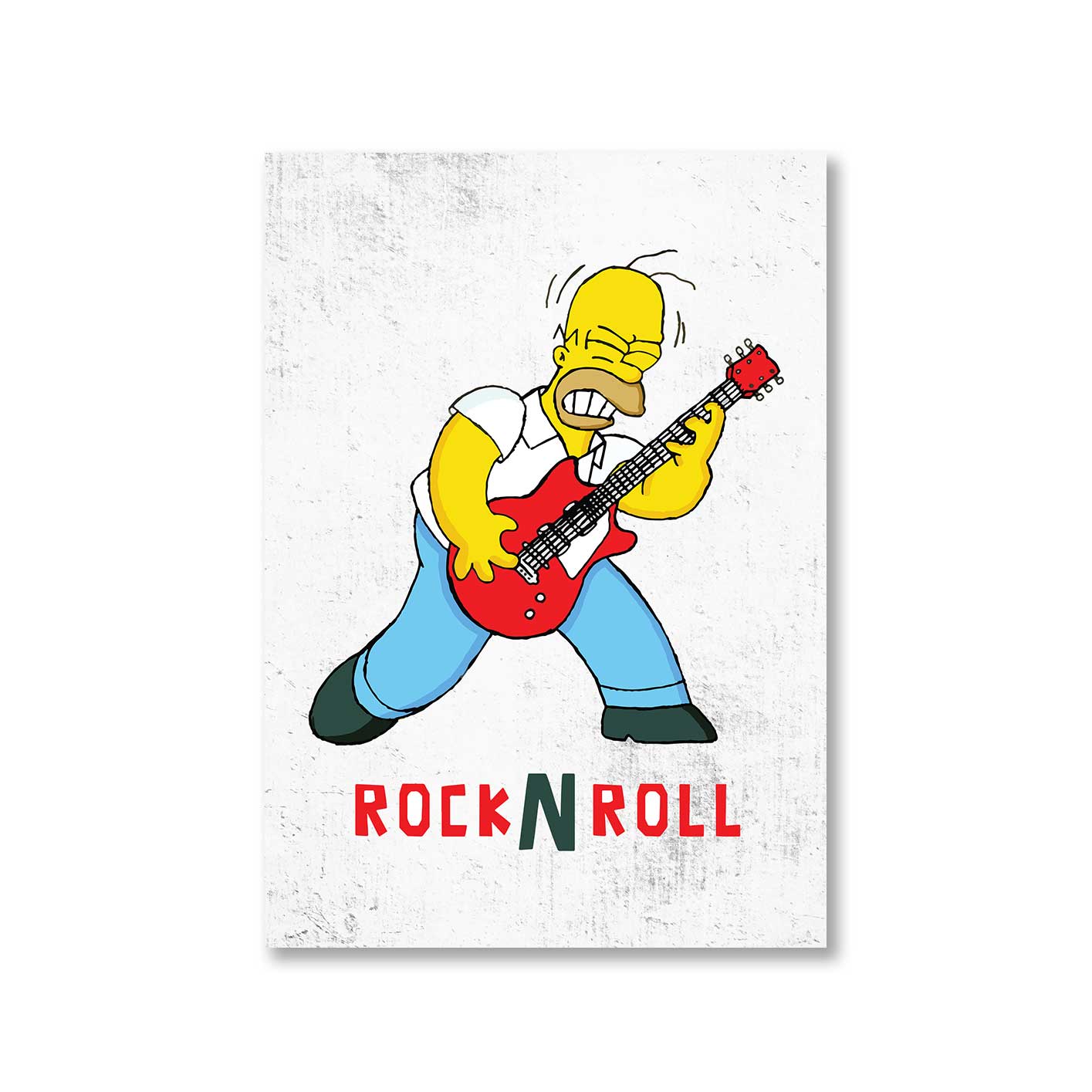 The Simpsons Poster - Rock N' Roll The Banyan Tee TBT