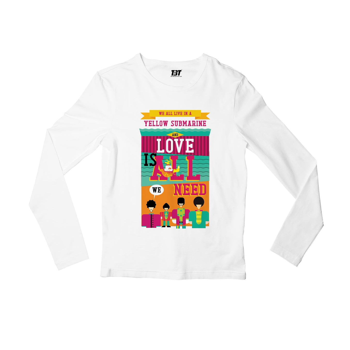 Yellow Submarine The Beatles Full Sleeves T-shirt Long Sleeves - The Banyan Tee TBT