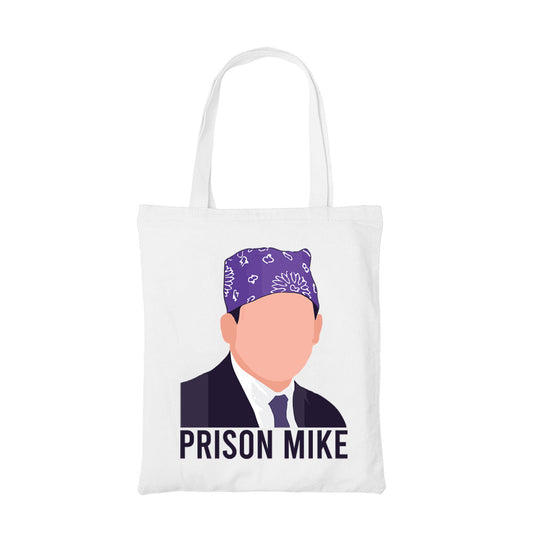 the office prison mike tote bag hand printed cotton women men unisex