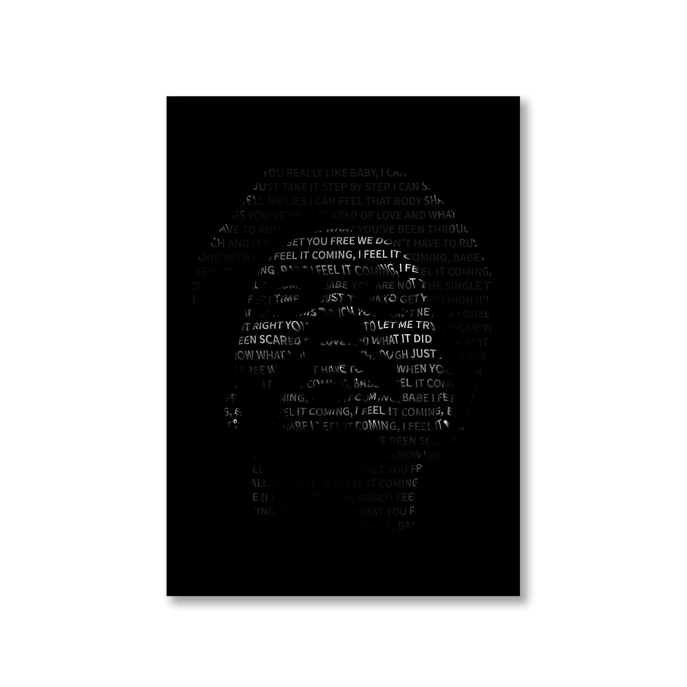 the weeknd i feel it coming poster wall art buy online india the banyan tee tbt a4