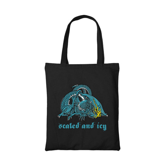 twenty one pilots scaled and icy tote bag hand printed cotton women men unisex
