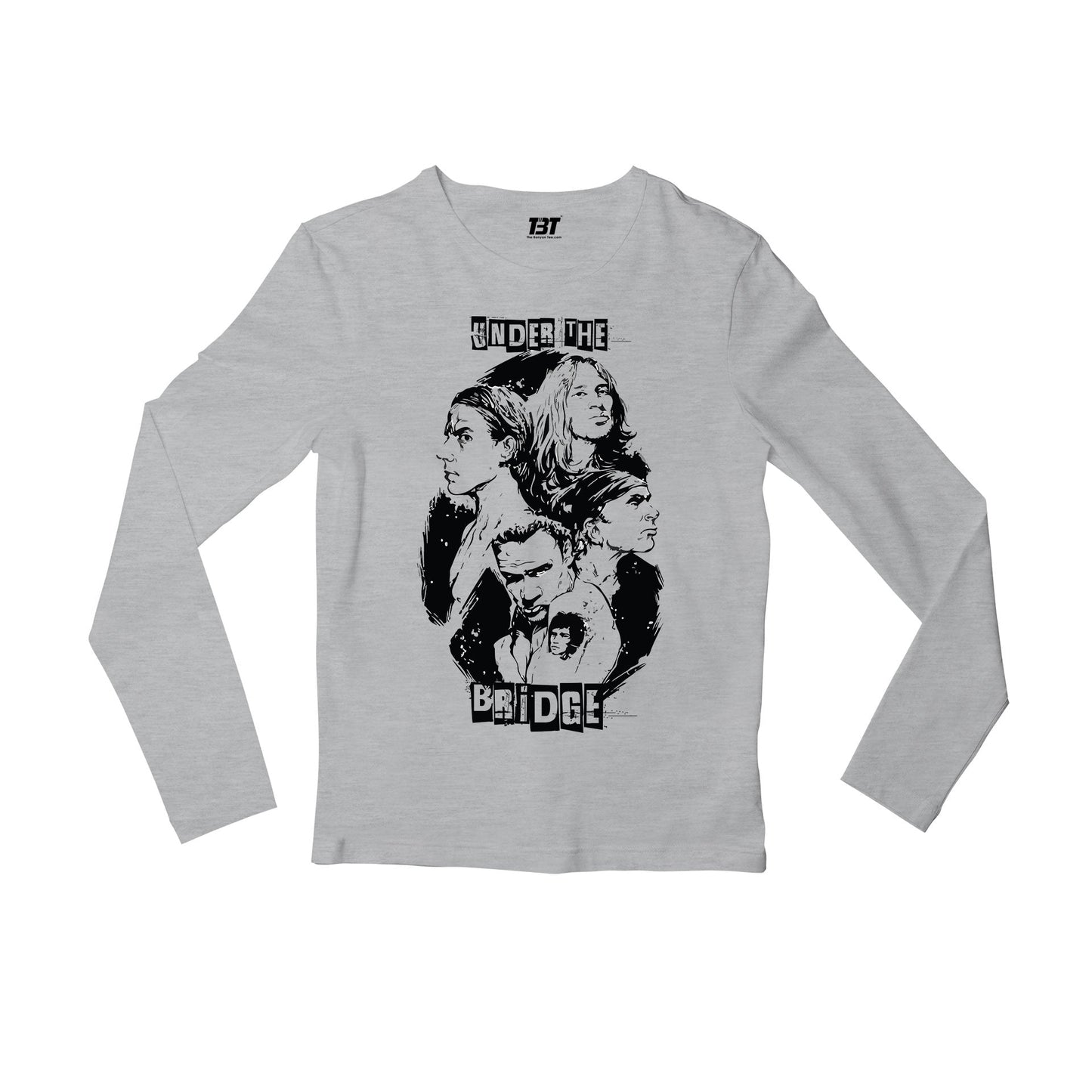 red hot chili peppers under the bridge full sleeves long sleeves music band buy online india the banyan tee tbt men women girls boys unisex gray