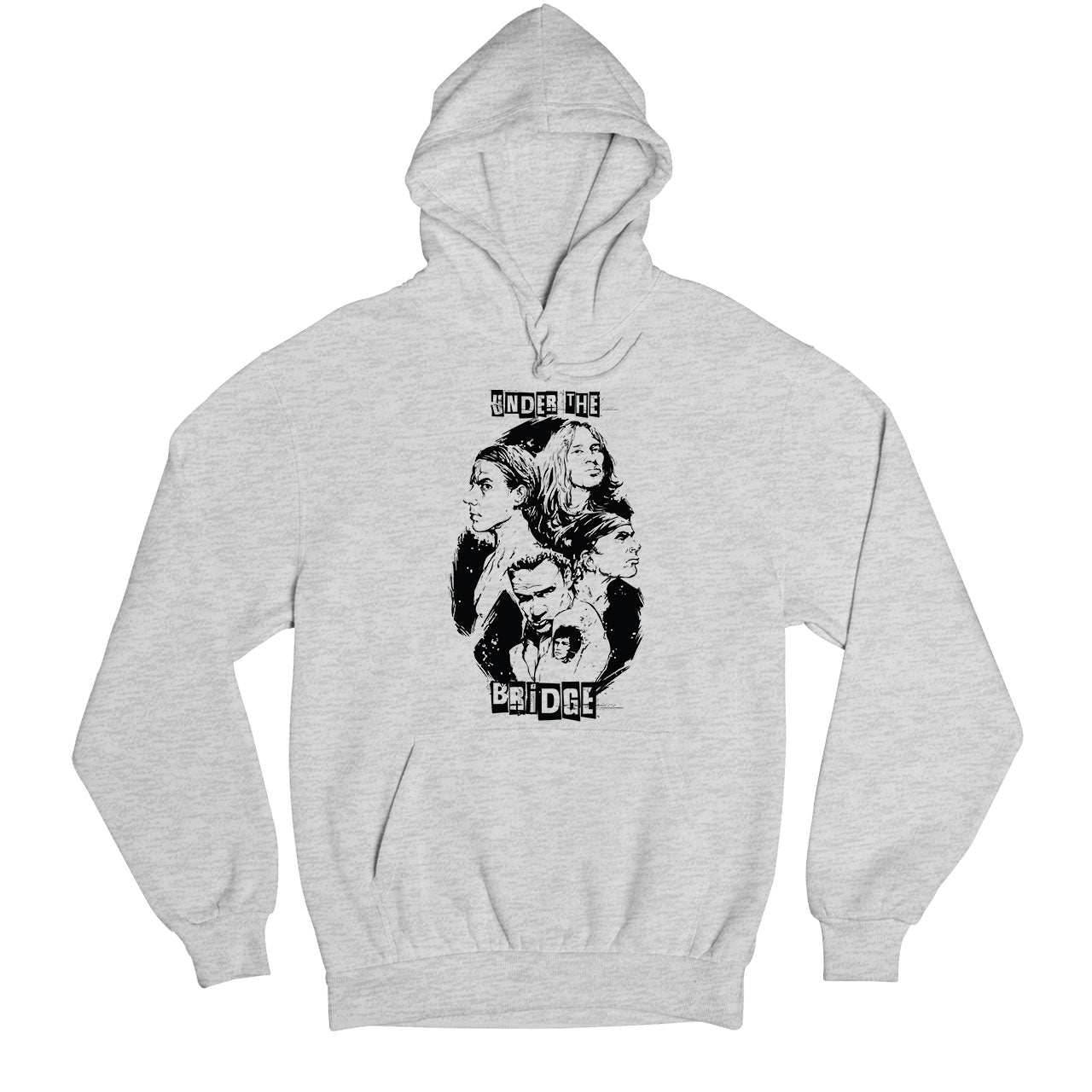red hot chili peppers under the bridge hoodie hooded sweatshirt winterwear music band buy online india the banyan tee tbt men women girls boys unisex gray
