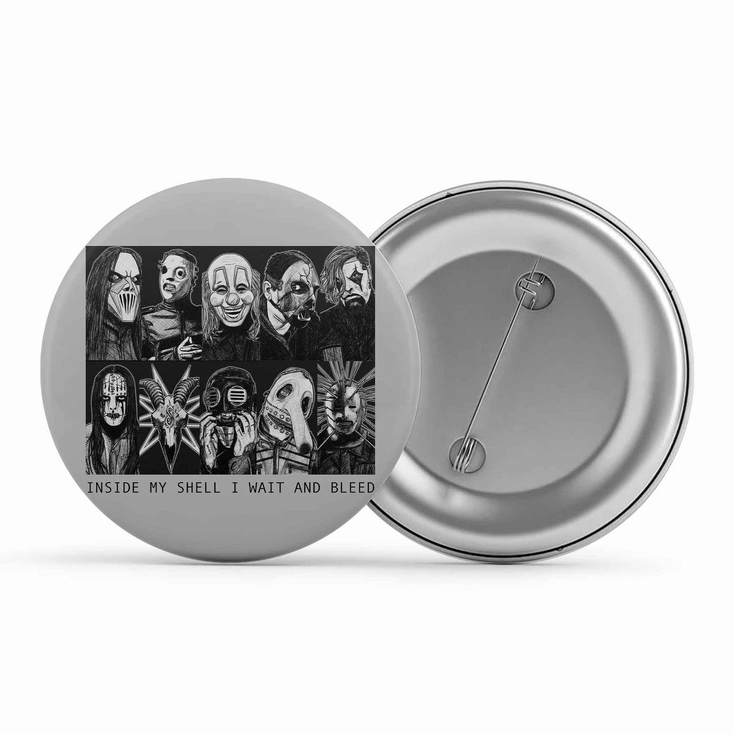 slipknot wait & bleed badge pin button music band buy online india the banyan tee tbt men women girls boys unisex