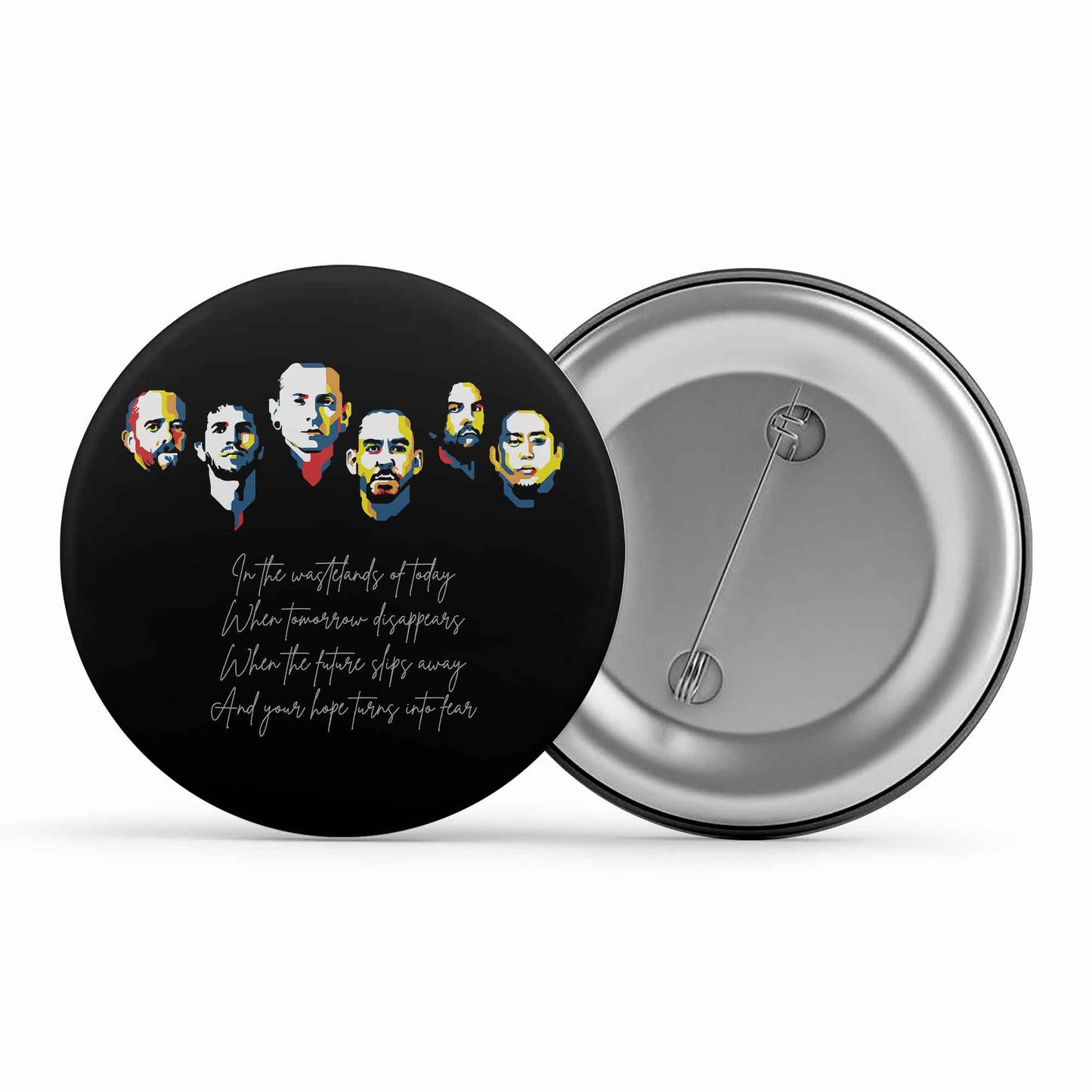 linkin park wastelands badge pin button music band buy online india the banyan tee tbt men women girls boys unisex