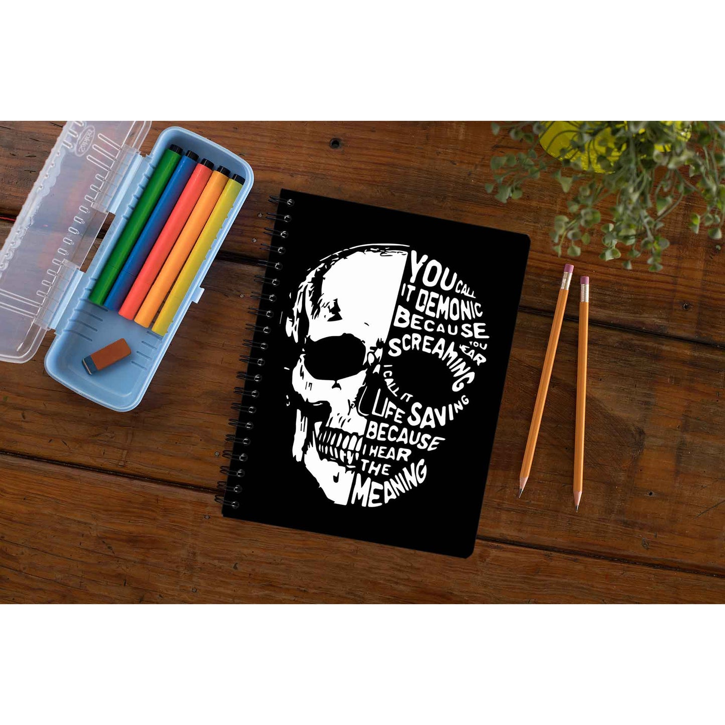 slipknot you call it demonic notebook notepad diary buy online india the banyan tee tbt unruled