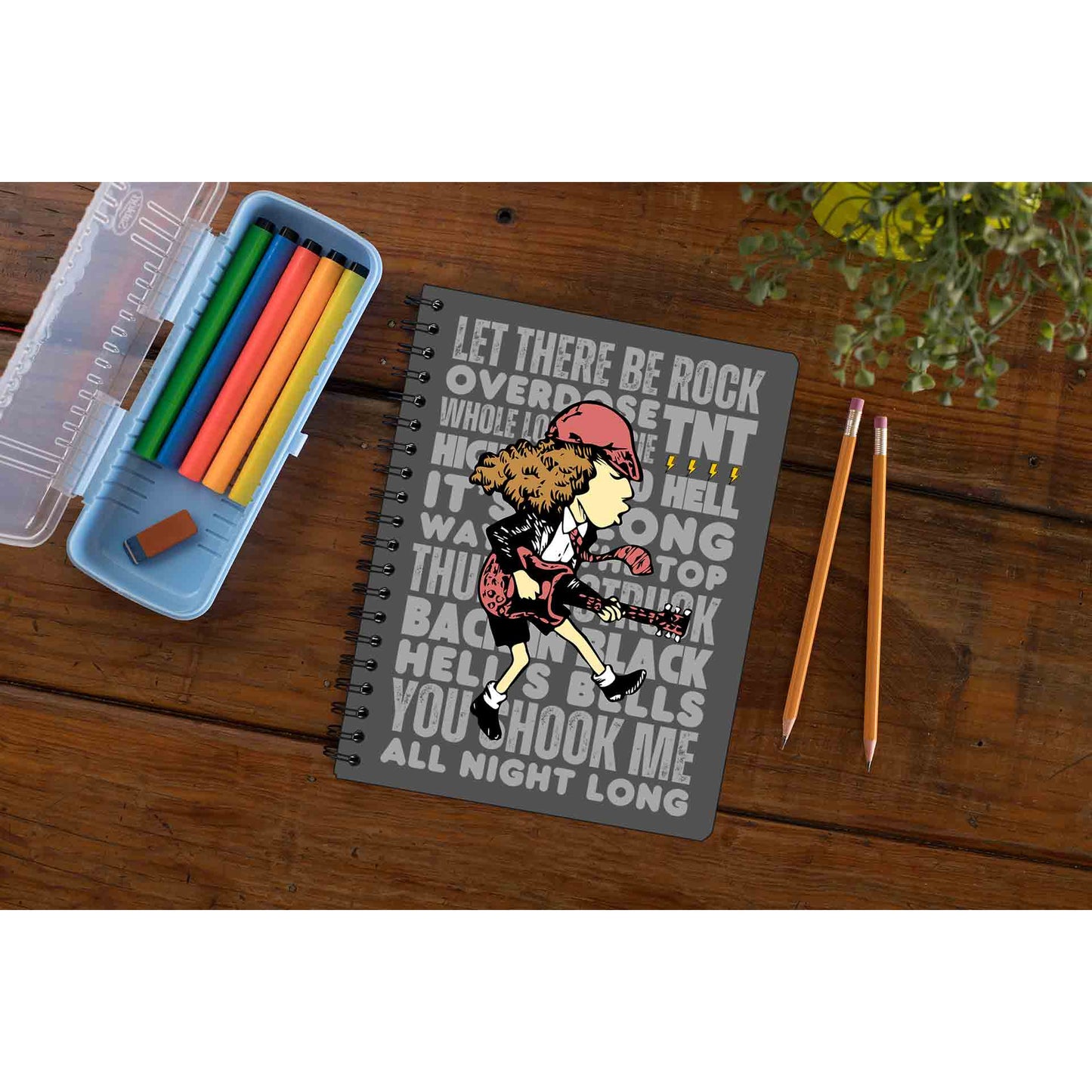 ac/dc rock anthems notebook notepad diary buy online india the banyan tee tbt unruled