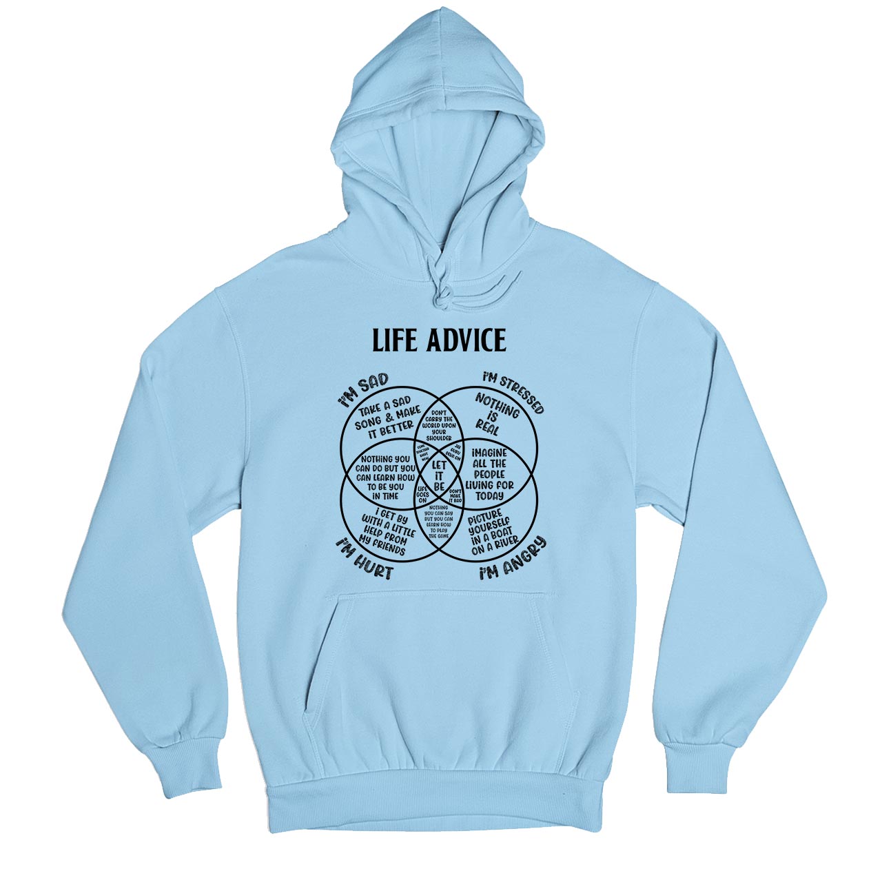 the beatles life advice hoodie hooded sweatshirt winterwear music band buy online india the banyan tee tbt men women girls boys unisex baby blue