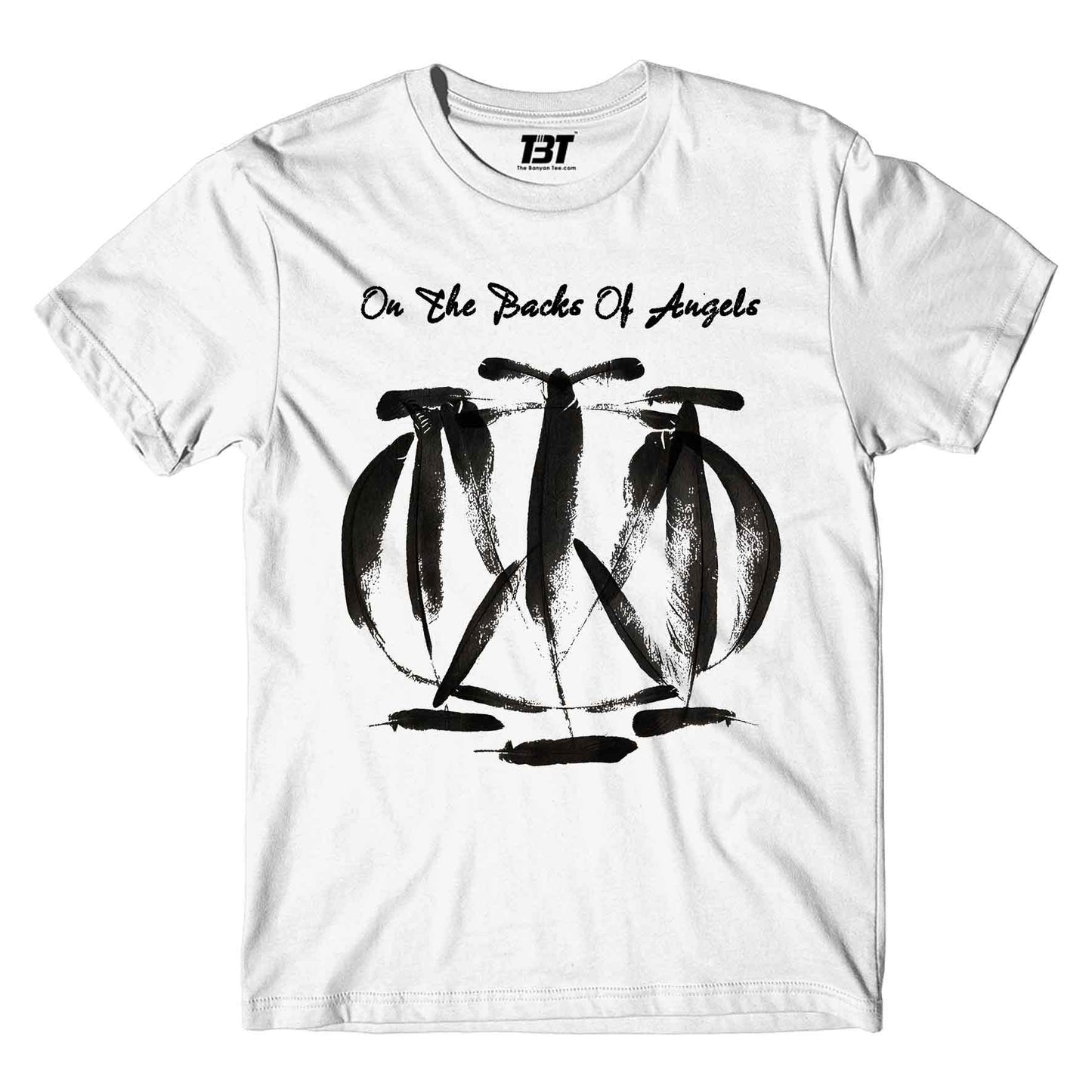 dream theater on the backs of angels t-shirt music band buy online india the banyan tee tbt men women girls boys unisex white