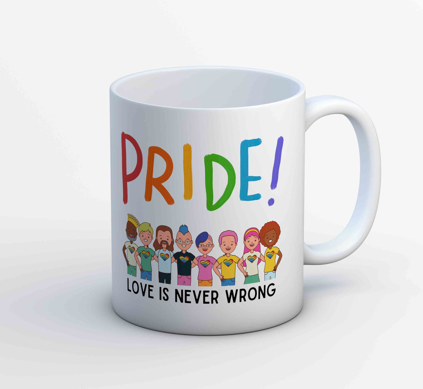 pride love is never wrong mug coffee ceramic printed graphic stylish buy online india the banyan tee tbt men women girls boys unisex - lgbtqia+