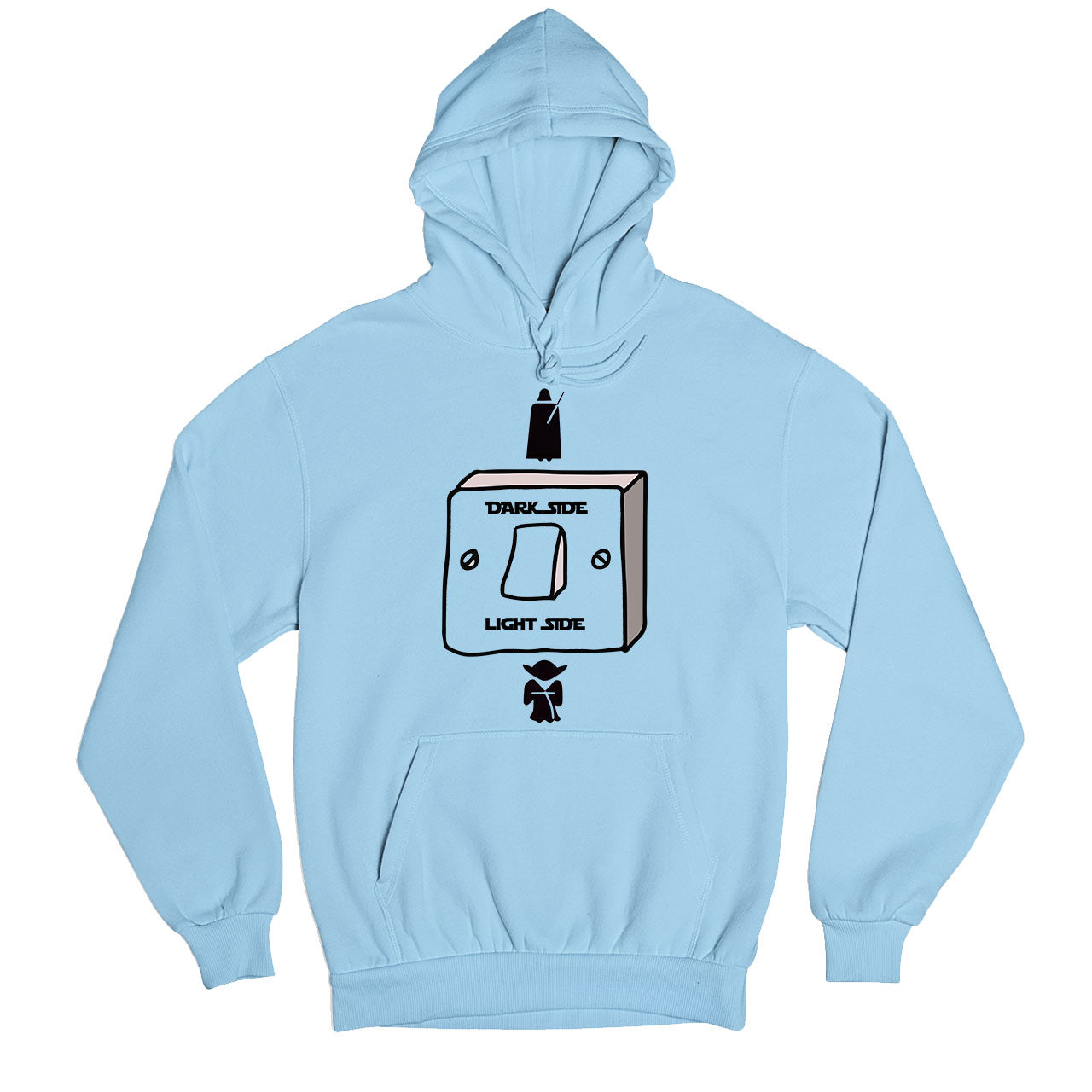 star wars dark side - light side hoodie hooded sweatshirt winterwear tv & movies buy online india the banyan tee tbt men women girls boys unisex gray yoda & darth vader