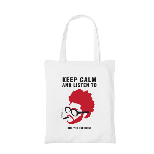 the weeknd keep calm till you overdose tote bag hand printed cotton women men unisex
