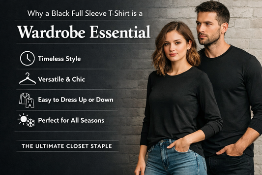 Why a Black Full Sleeve T-Shirt is a Wardrobe Essential
