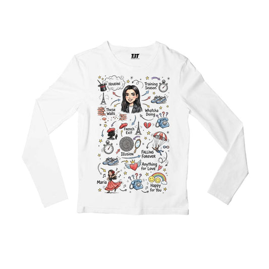 dua lipa du-dle full sleeves long sleeves music band buy online india the banyan tee tbt men women girls boys unisex white 