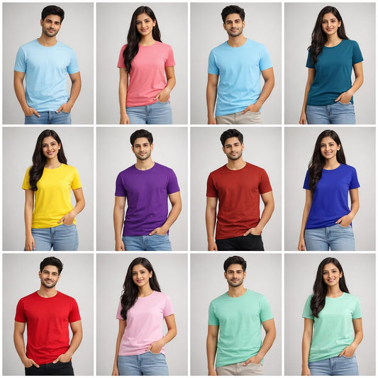 Color Carousel Combo (Pack Of 12 Premium Cotton Tees)