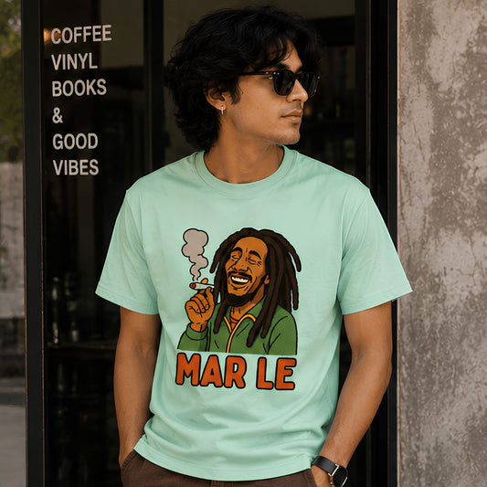 bob marley mar le t-shirt music band buy online india the banyan tee tbt men women girls boys unisex mint