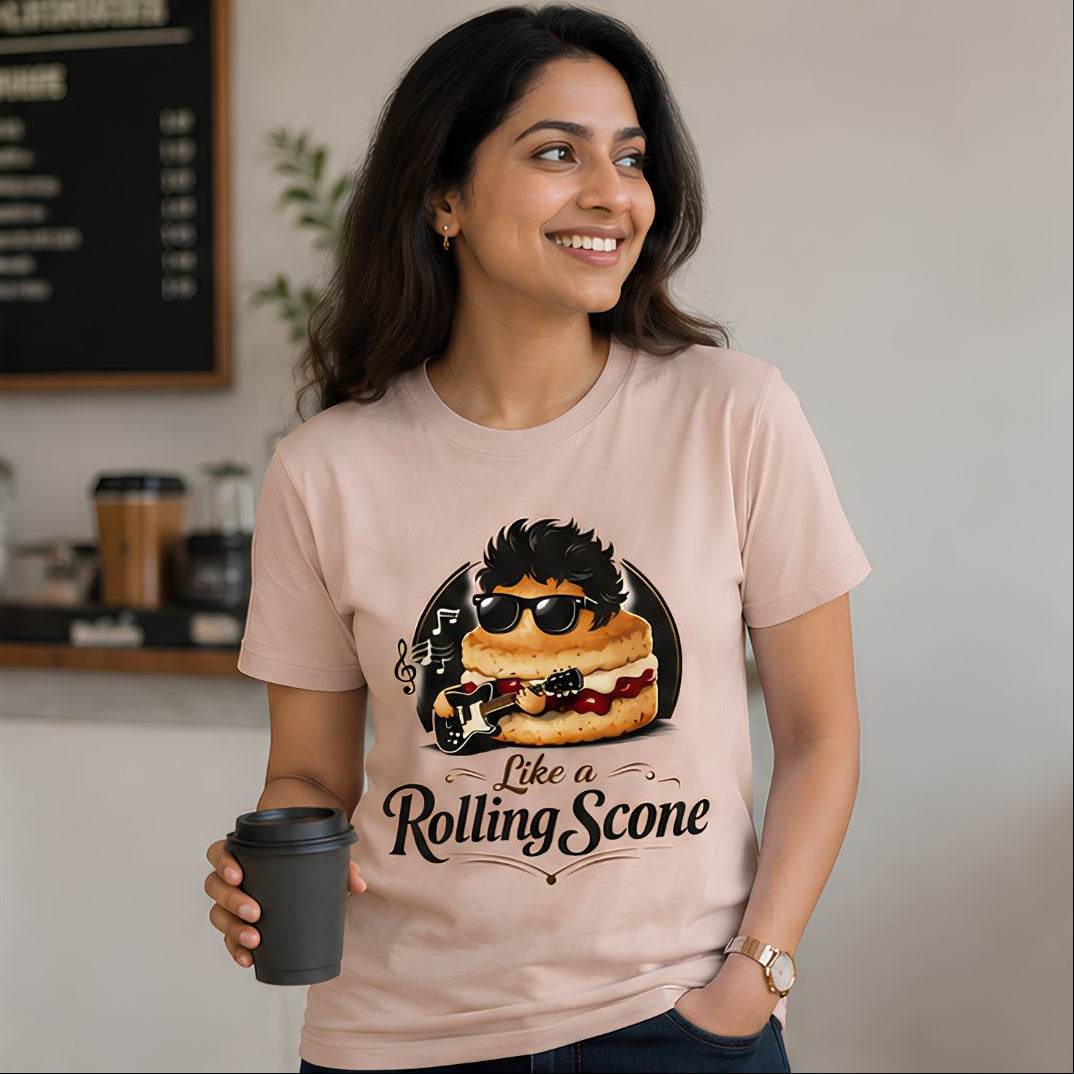 bob dylan rolling scone t-shirt music band buy online india the banyan tee tbt men women girls boys unisex peach