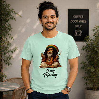 bob marley baba marley t-shirt music band buy online india the banyan tee tbt men women girls boys unisex mint