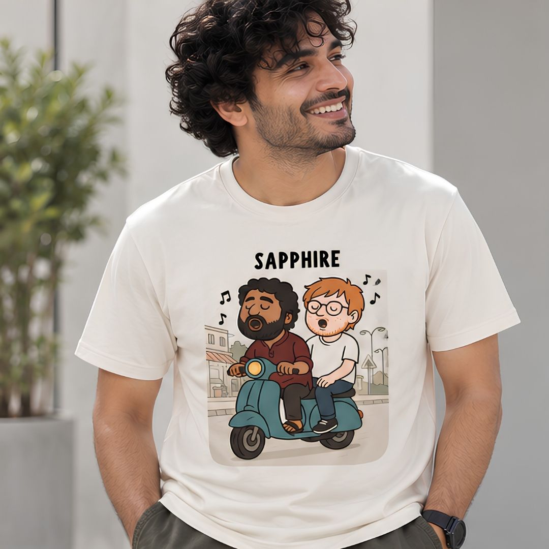 ed sheeran sapphire t-shirt music band buy online india the banyan tee tbt men women girls boys unisex off white 
