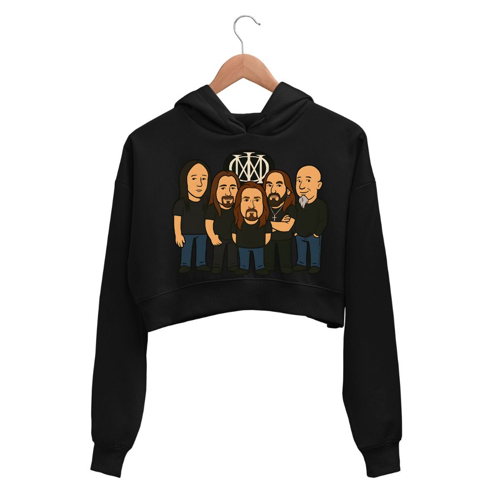 dream theater toon theater crop hoodie hooded sweatshirt upper winterwear music band buy online india the banyan tee tbt men women girls boys unisex black 