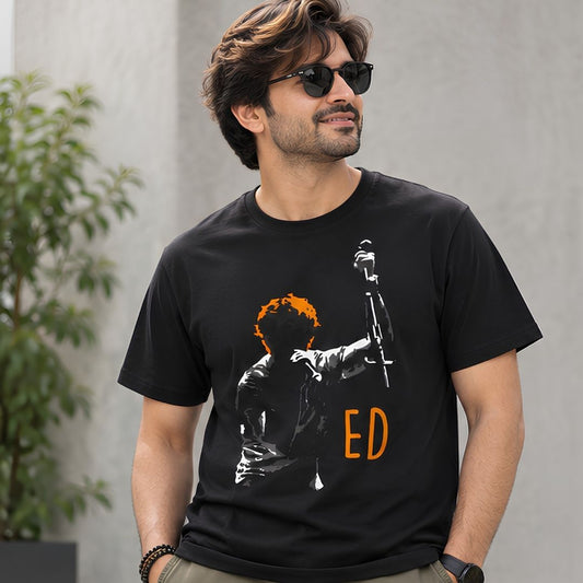 ed sheeran ed silhouette t-shirt music band buy online india the banyan tee tbt men women girls boys unisex black