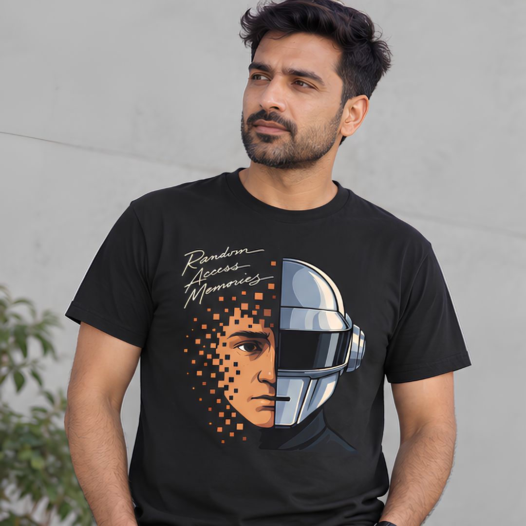 daft punk random access memory t-shirt music band buy online india the banyan tee tbt men women girls boys unisex black