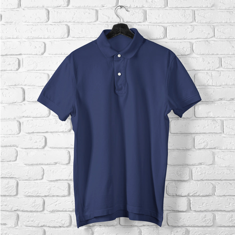 Navy Blue Polo T shirt S (Chest 38 IN) Navy