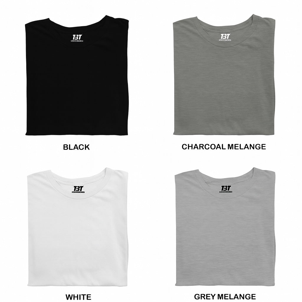 Monochrome Combo Pack Of 4 Multicolor combo Premium cotton T-shirt unisex tees half sleeve crew neck regular fit T-shirt colors available Black charcoal melange white grey melange