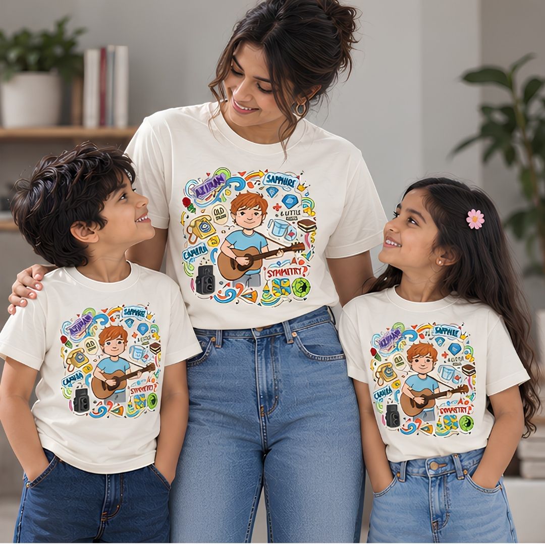 Ed Sheeran Inspired T-Shirt – 180 GSM Cotton, Triple Bio-Wash, DTG Print – Gingerverse Design