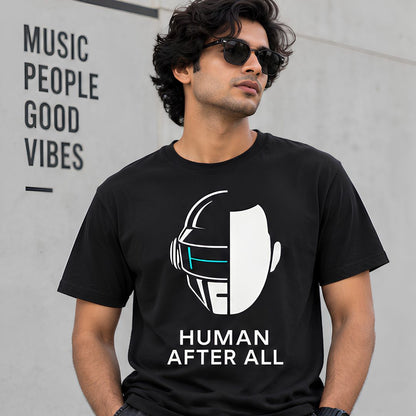 daft punk human after all t-shirt music band buy online india the banyan tee tbt men women girls boys unisex black