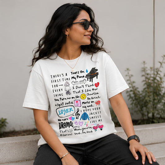 charlie puth doodle art t-shirt music band buy online india the banyan tee tbt men women girls boys unisex white