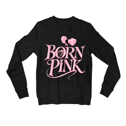 black pink born pink sweatshirt upper winterwear music band buy online india the banyan tee tbt men women girls boys unisex black 