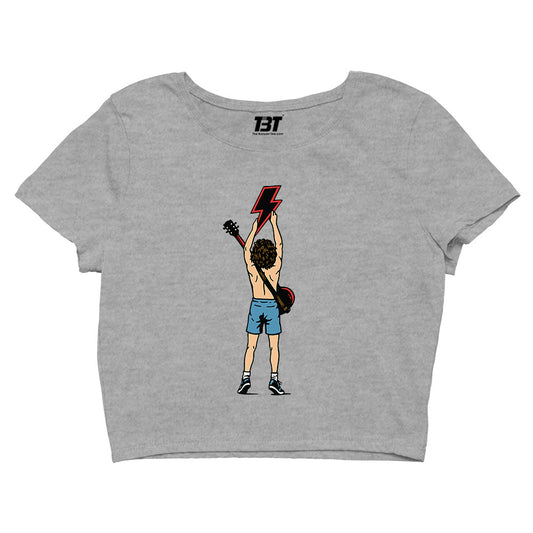 ac/dc angus crop top music band buy online india the banyan tee tbt men women girls boys unisex Sky Blue