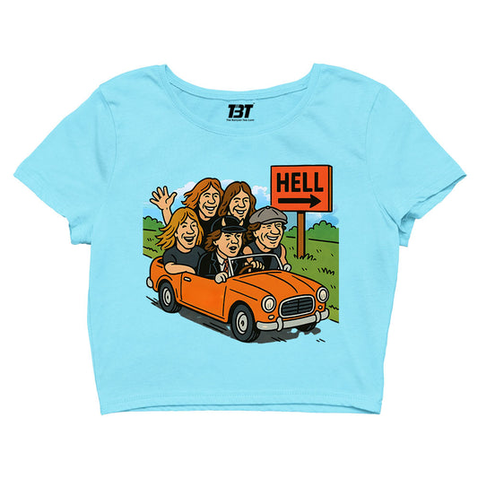ac/dc highway to hell crop top music band buy online india the banyan tee tbt men women girls boys unisex sky blue