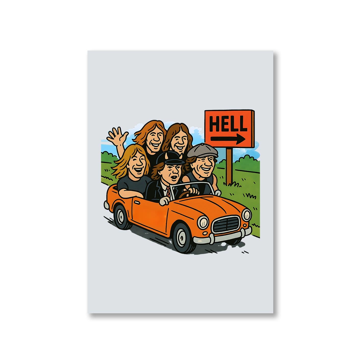 ac/dc highway to hell poster wall art buy online india the banyan tee tbt a4