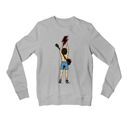 ac/dc angus sweatshirt upper winterwear music band buy online india the banyan tee tbt men women girls boys unisex gray
