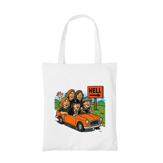 ac/dc highway to hell tote bag cotton printed music band buy online india the banyan tee tbt men women girls boys unisex  