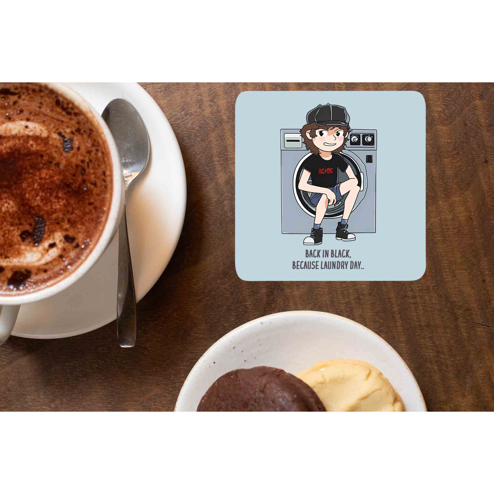 Buy AC/DC Coasters - Back In Black Meme at Rs. 50 OFF 🤑 – The Banyan Tee