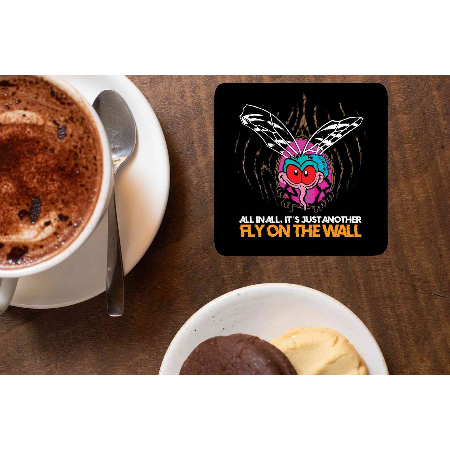 ac/dc fly on the wall coasters wooden table cups indian music band buy online india the banyan tee tbt men women girls boys unisex