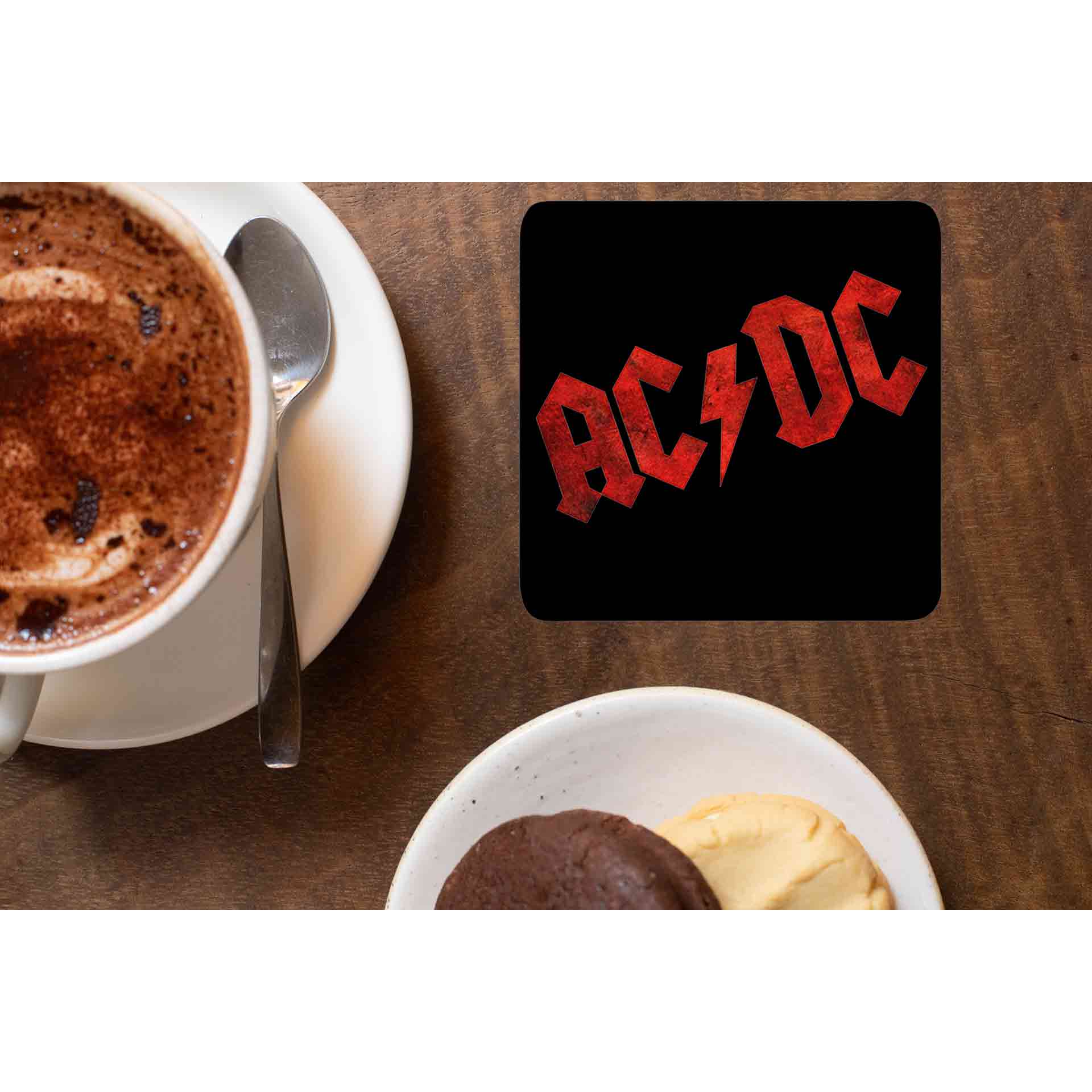 ac/dc rock coasters wooden table cups indian music band buy online india the banyan tee tbt men women girls boys unisex