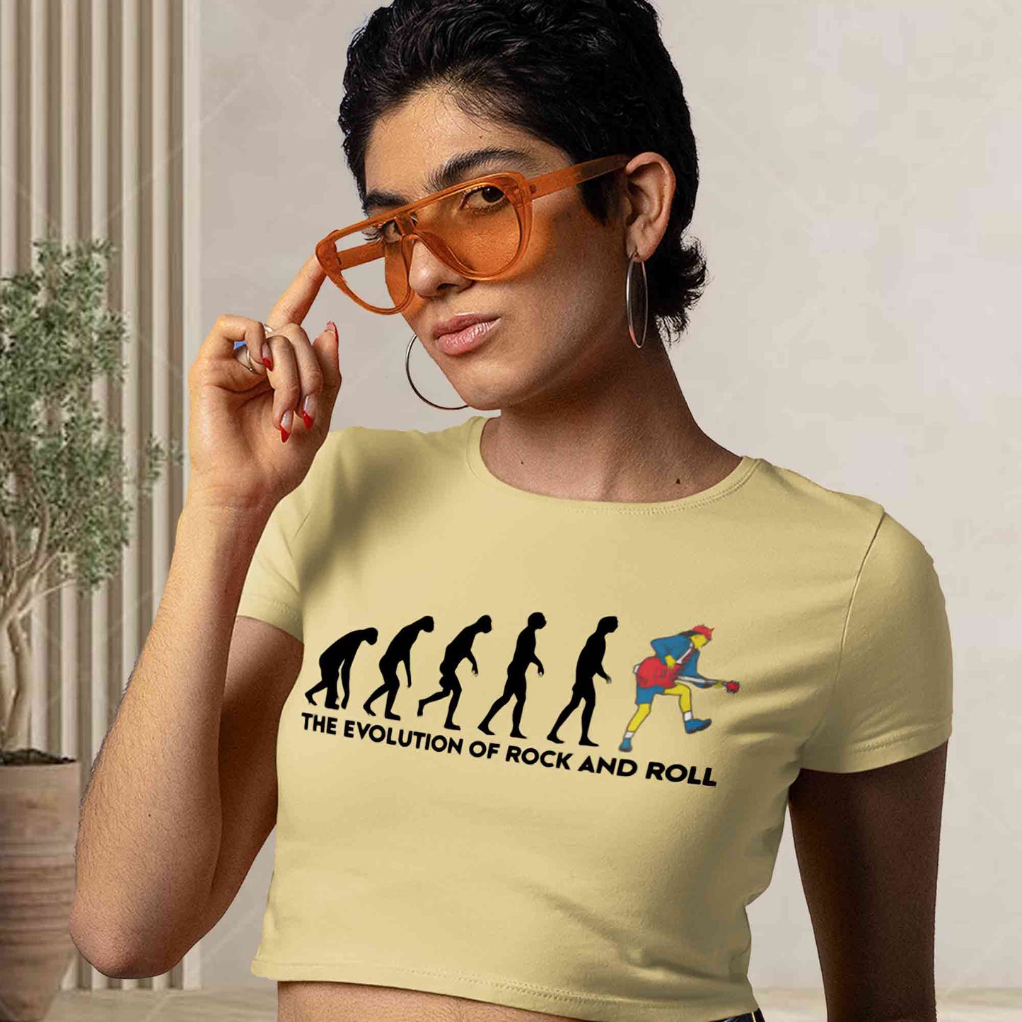ac/dc the evolution of rock and roll crop top music band buy online india the banyan tee tbt men women girls boys unisex Sky Blue