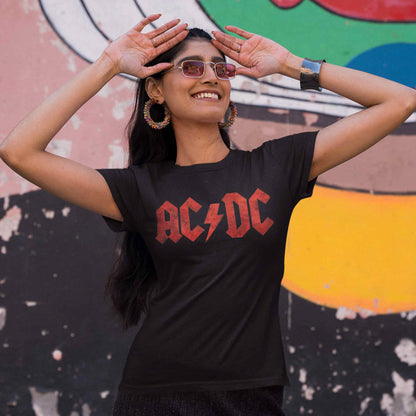 ac/dc rock t-shirt music band buy online india the banyan tee tbt men women girls boys unisex black